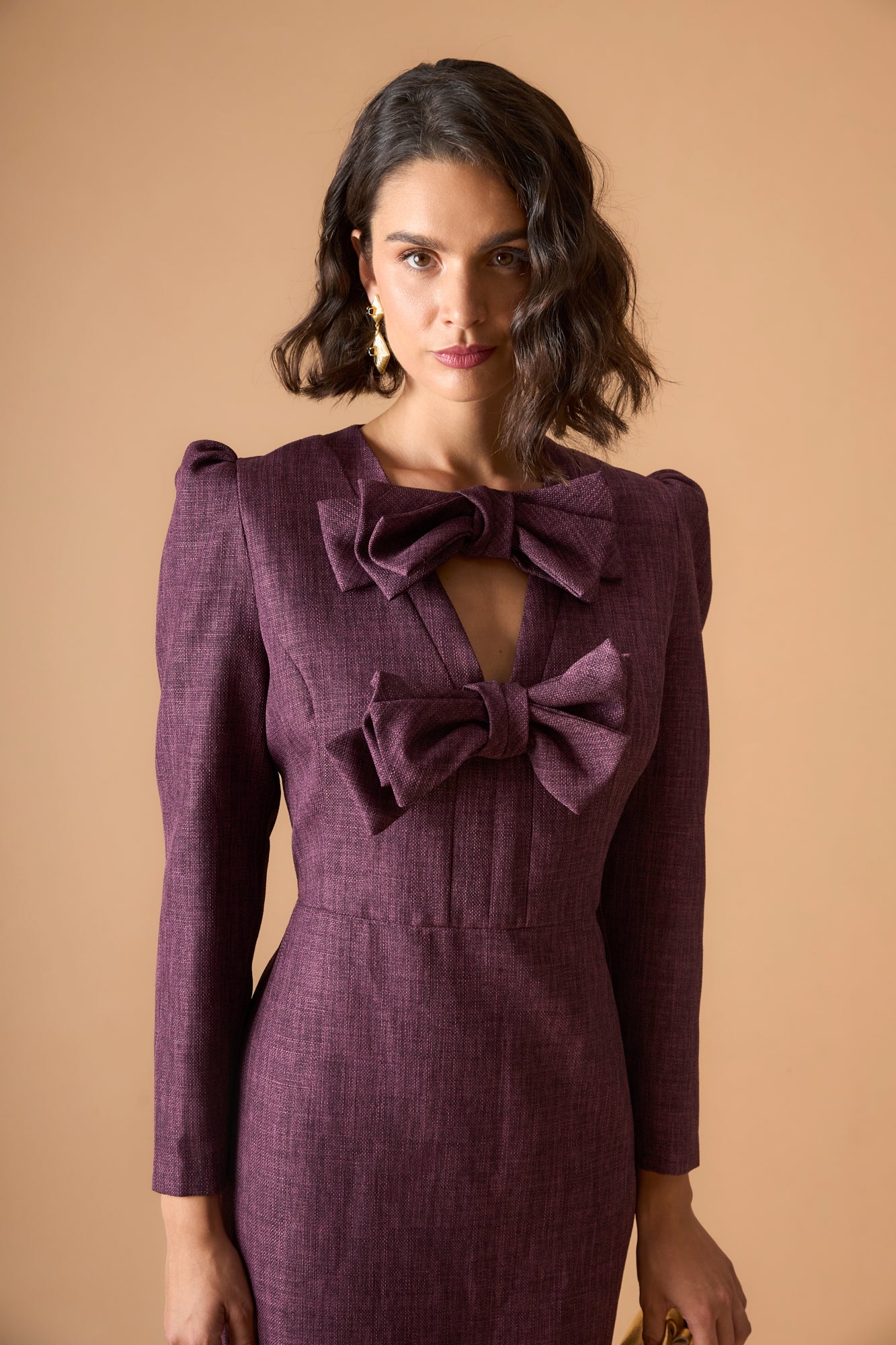 EGGPLANT YETTA DRESS