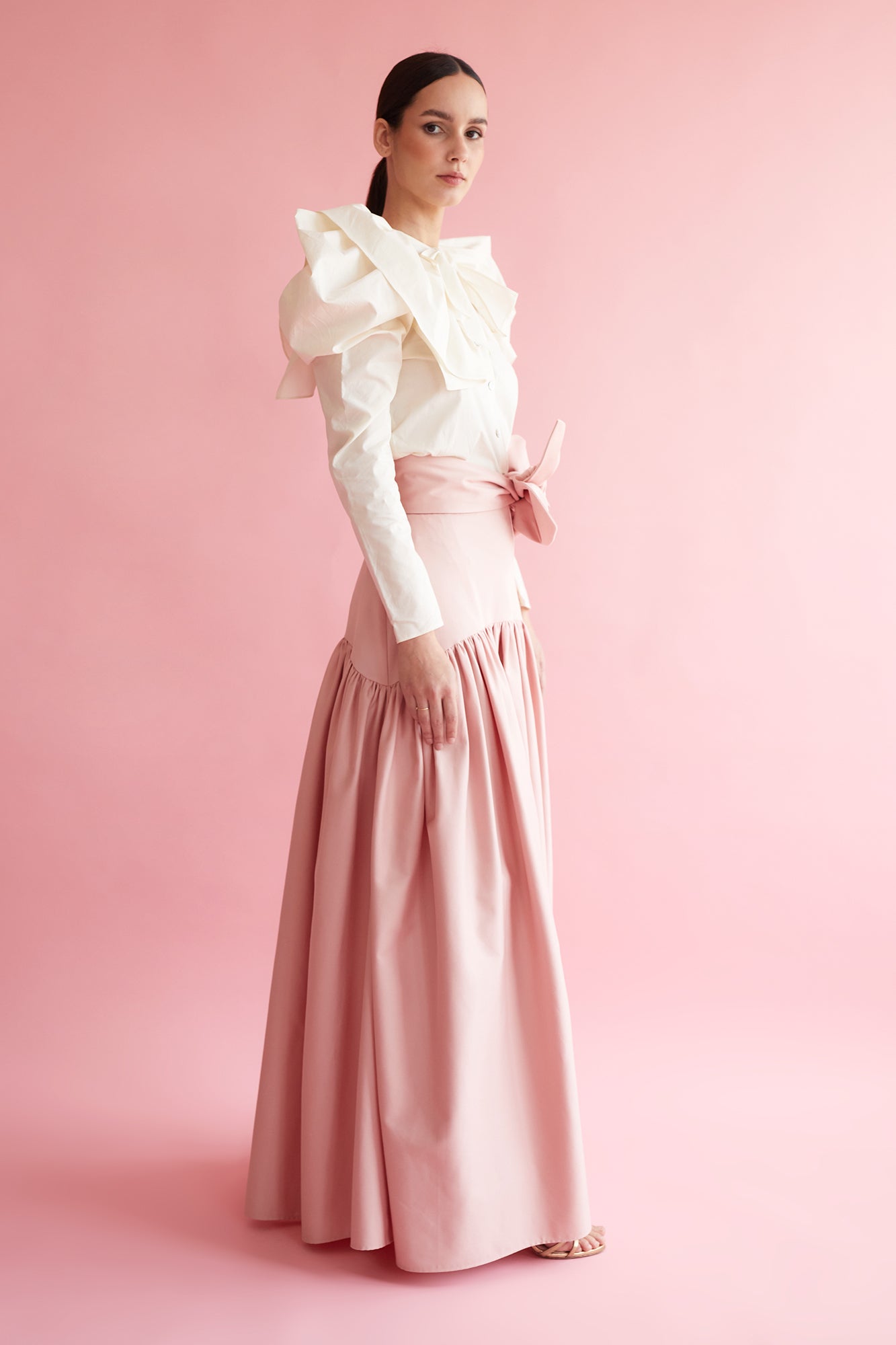 FALDA AZZURRA PLAIN ROSA