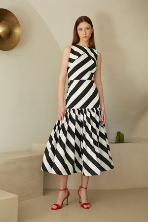 VESTIDO ST.017BLANCO/NEGRO 