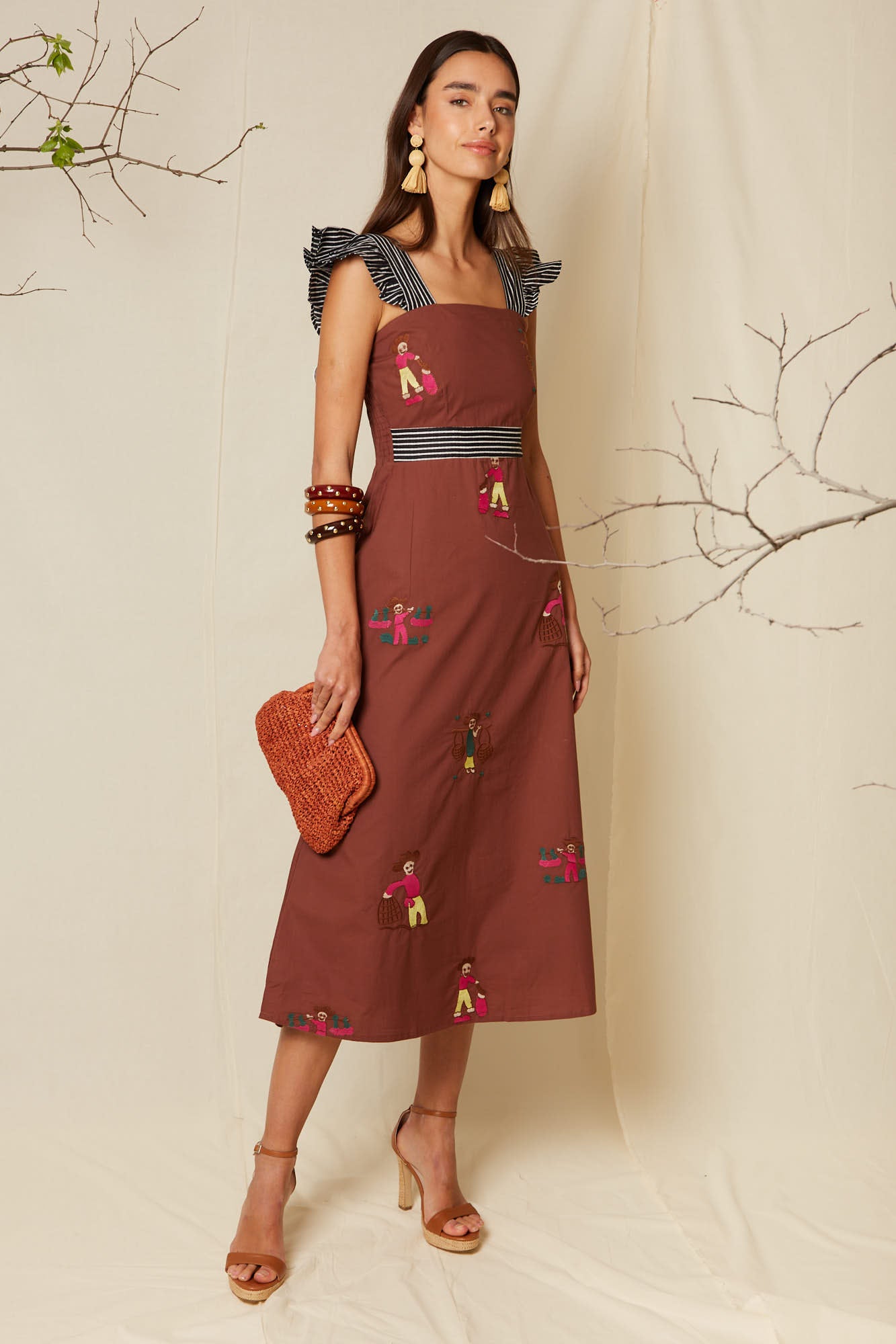 VESTIDO VIETNAMMARRON 