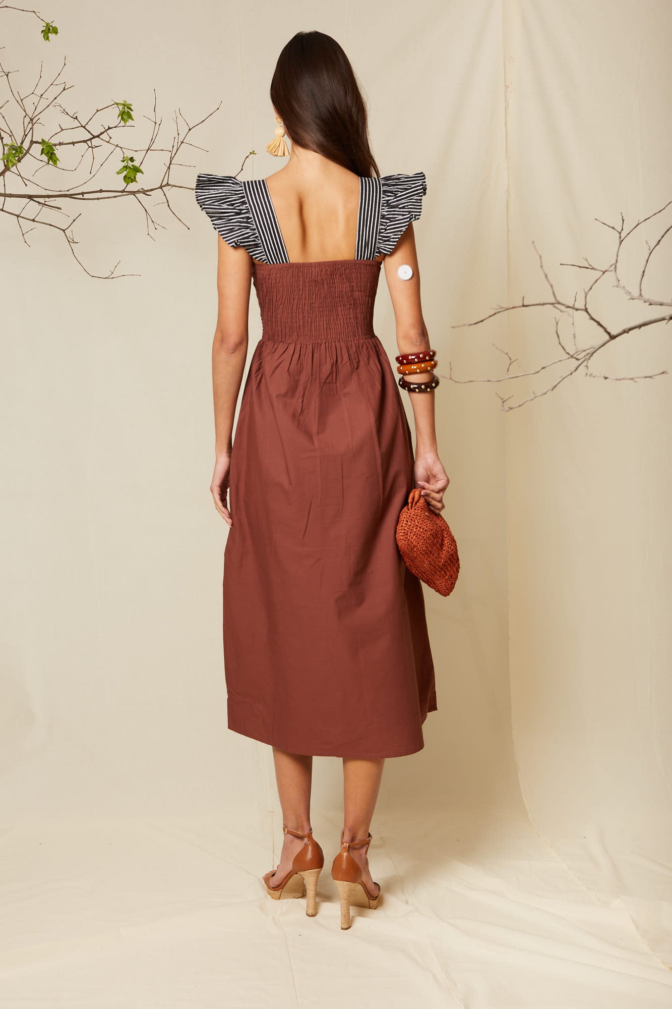 VESTIDO VIETNAMMARRON 