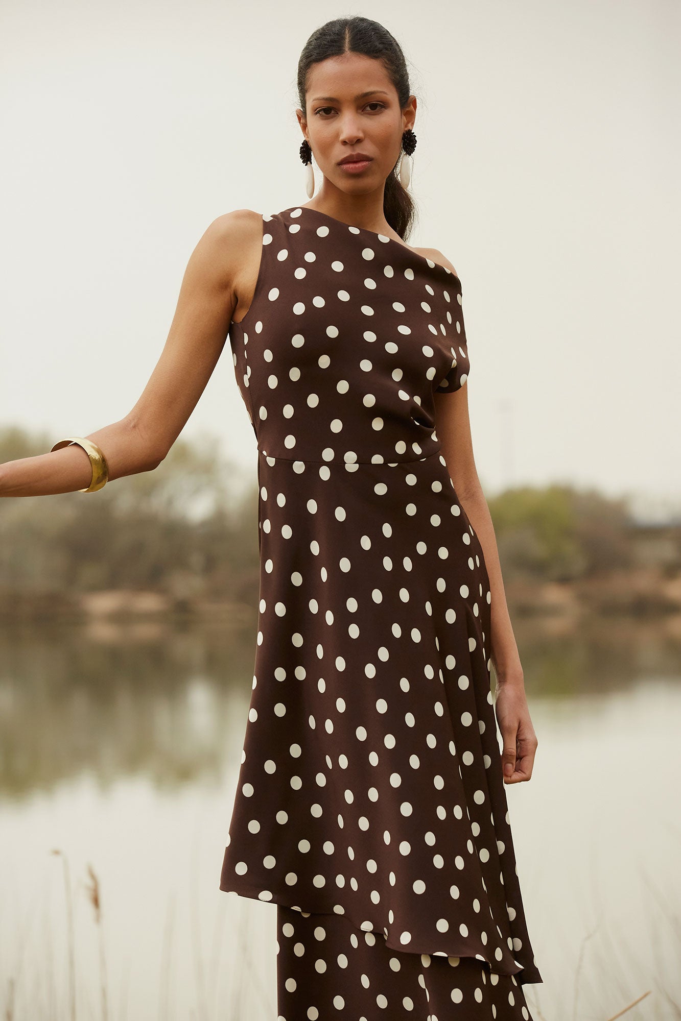 VESTIDO AZRIELMARRÓN 