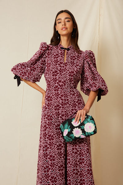 VESTIDO ROTI GRANATE