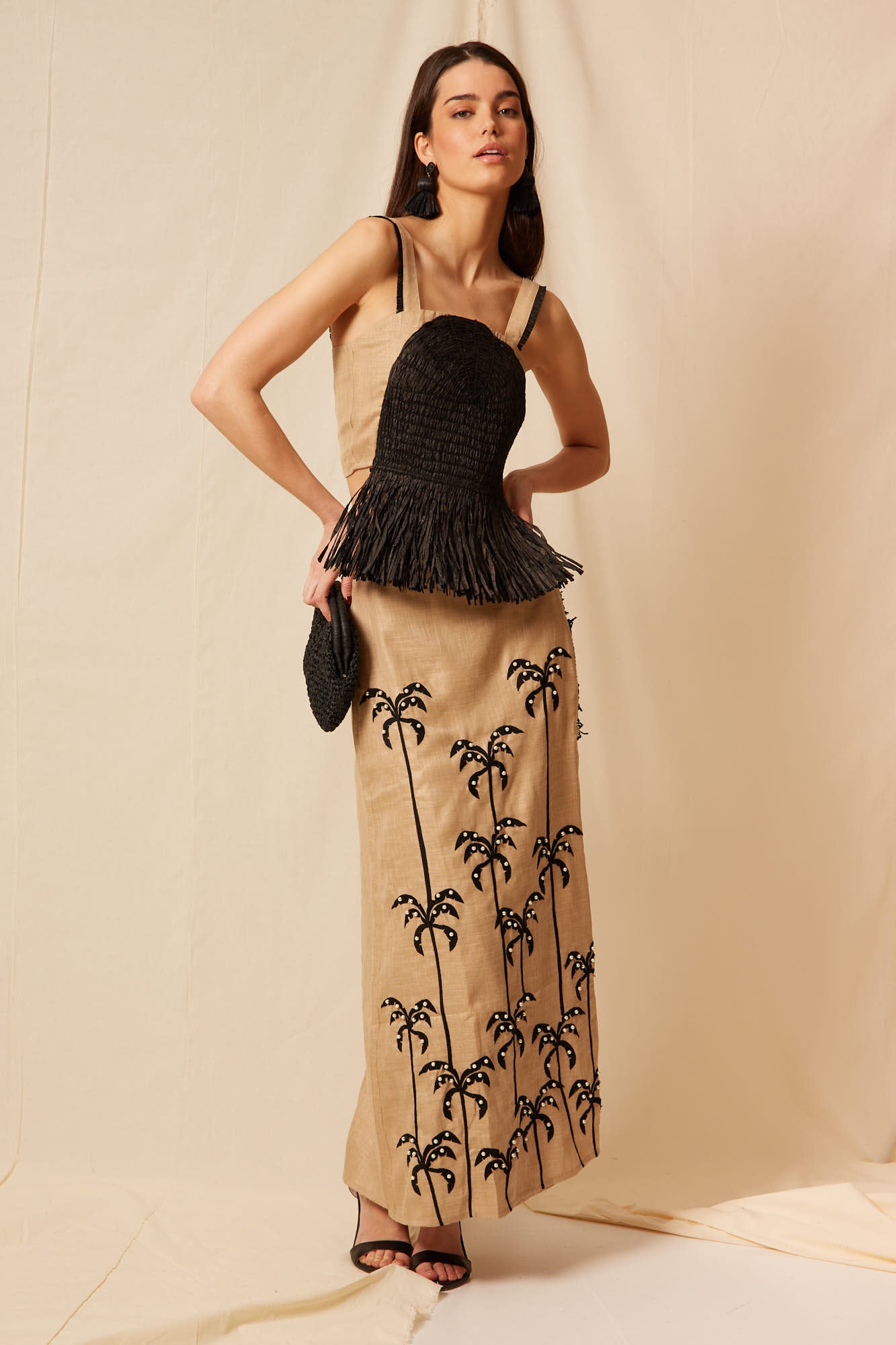 FALDA PALMARBEIGE 