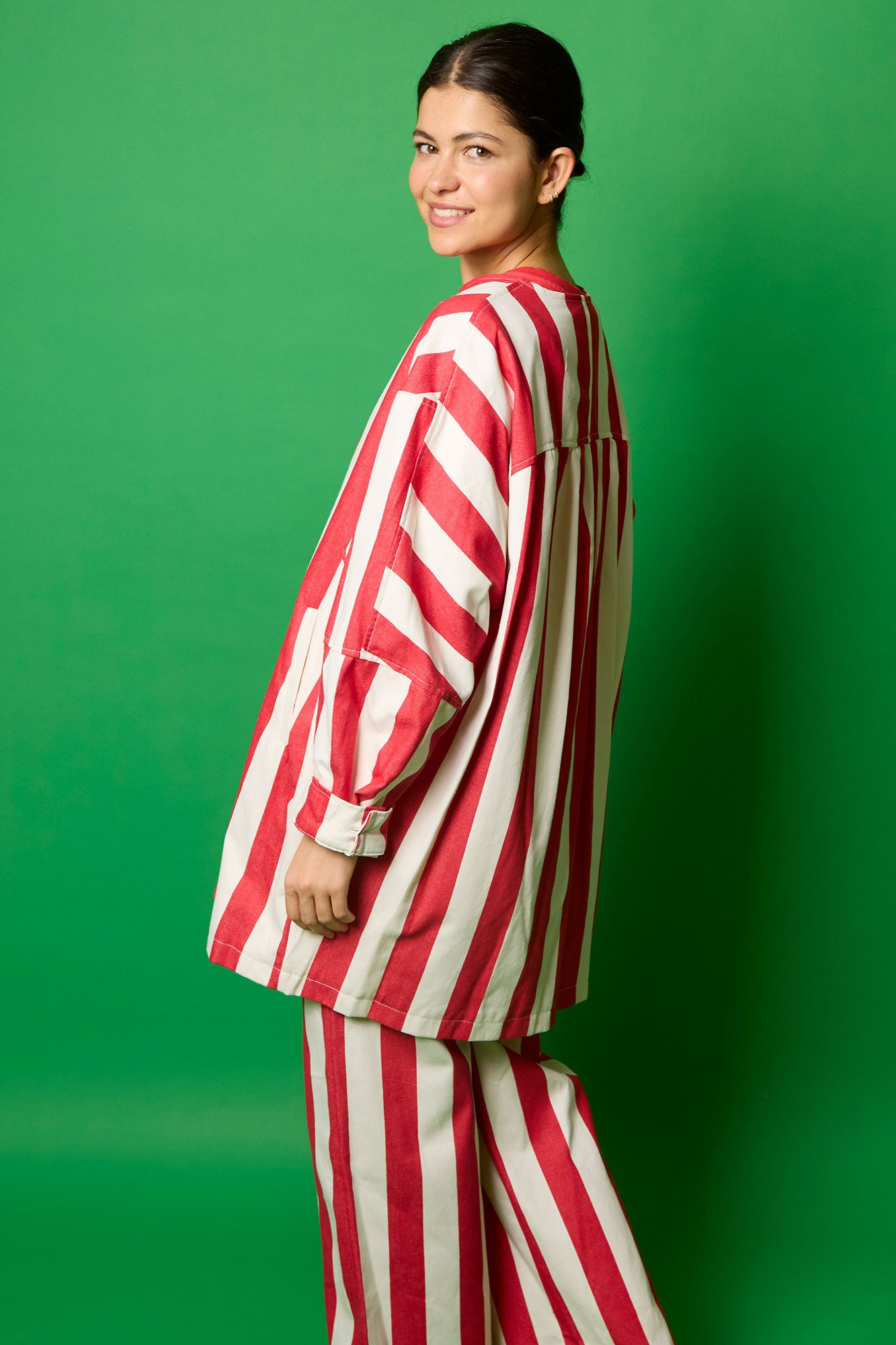 CHAQUETA SISTER40RAYAS ROJO 
