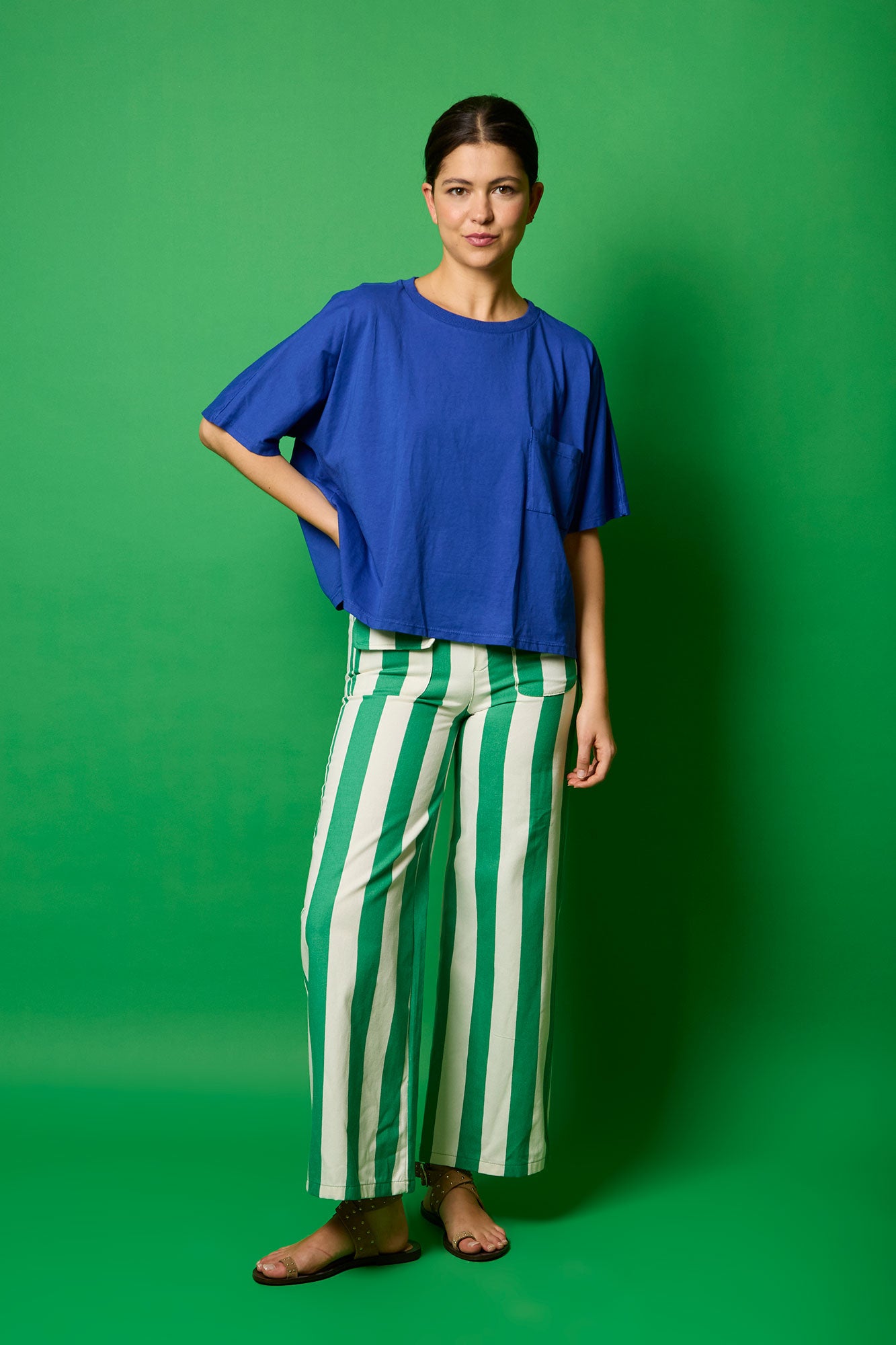 PANTALON SISTER39RAYAS VERDE 