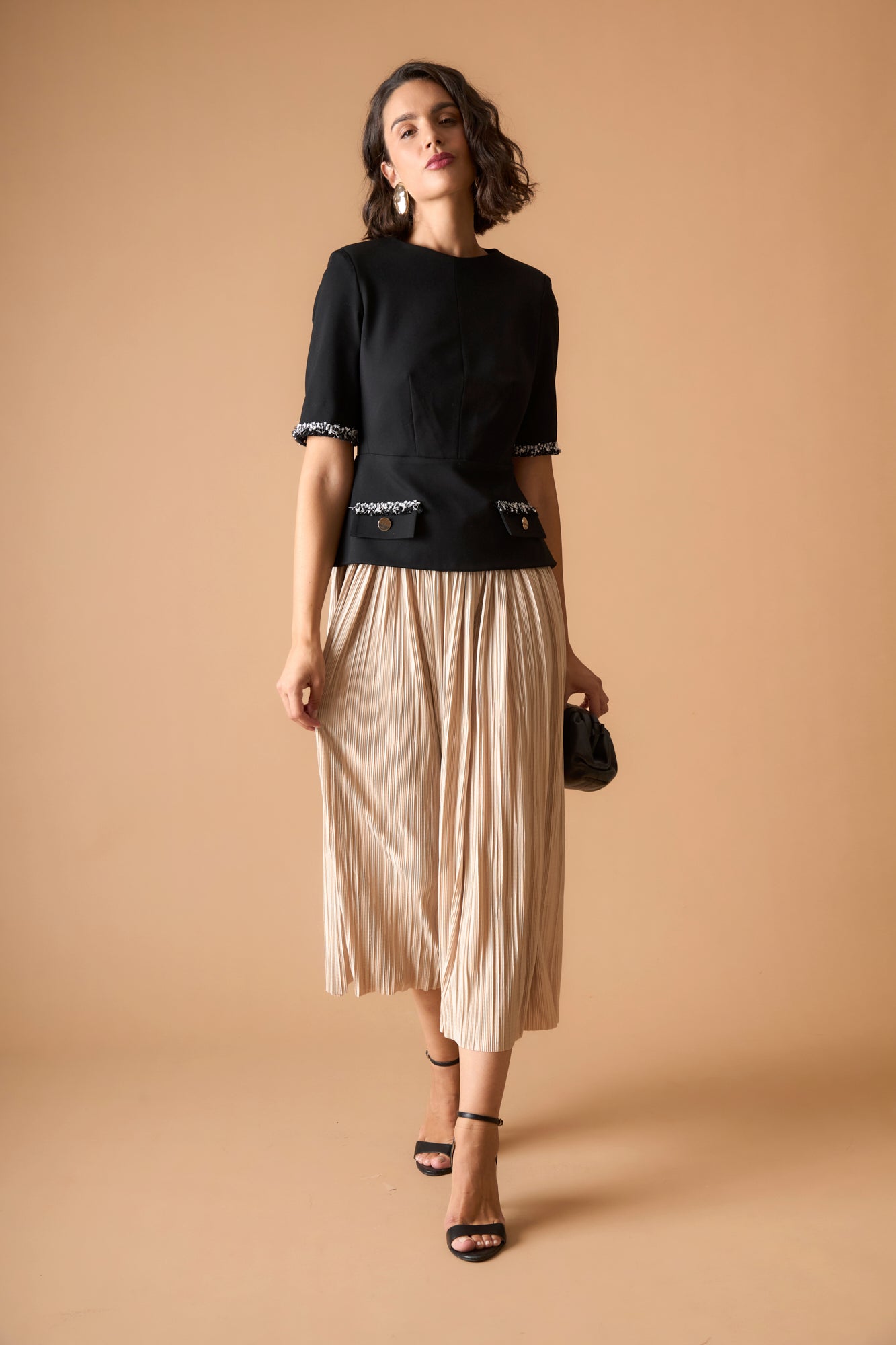 VESTIDO HADARANEGRO/BEIGE 