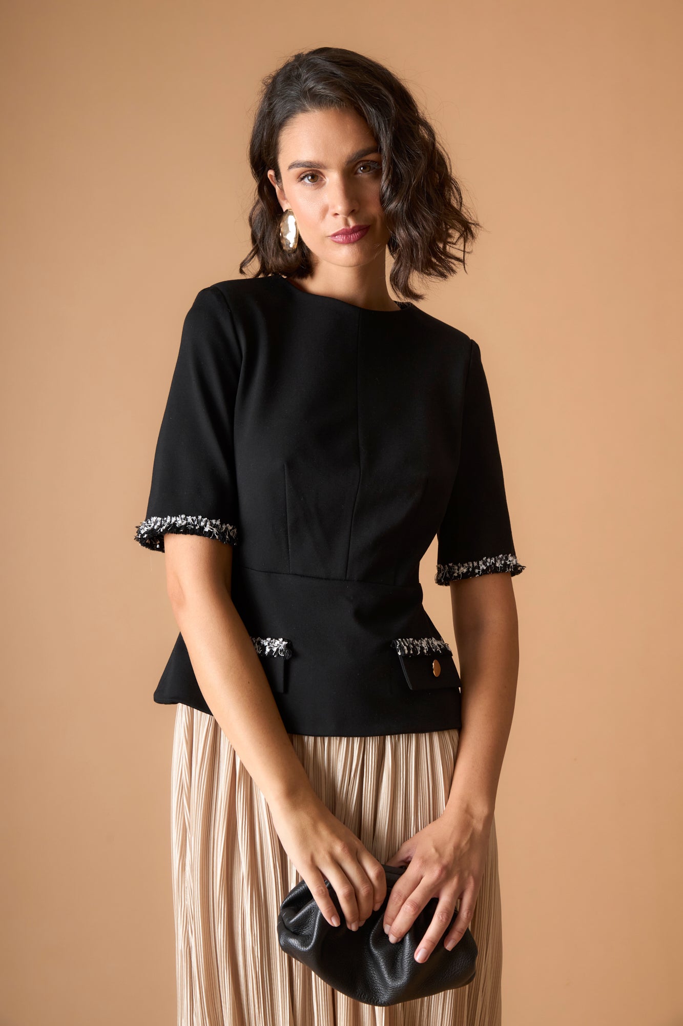 VESTIDO HADARANEGRO/BEIGE 