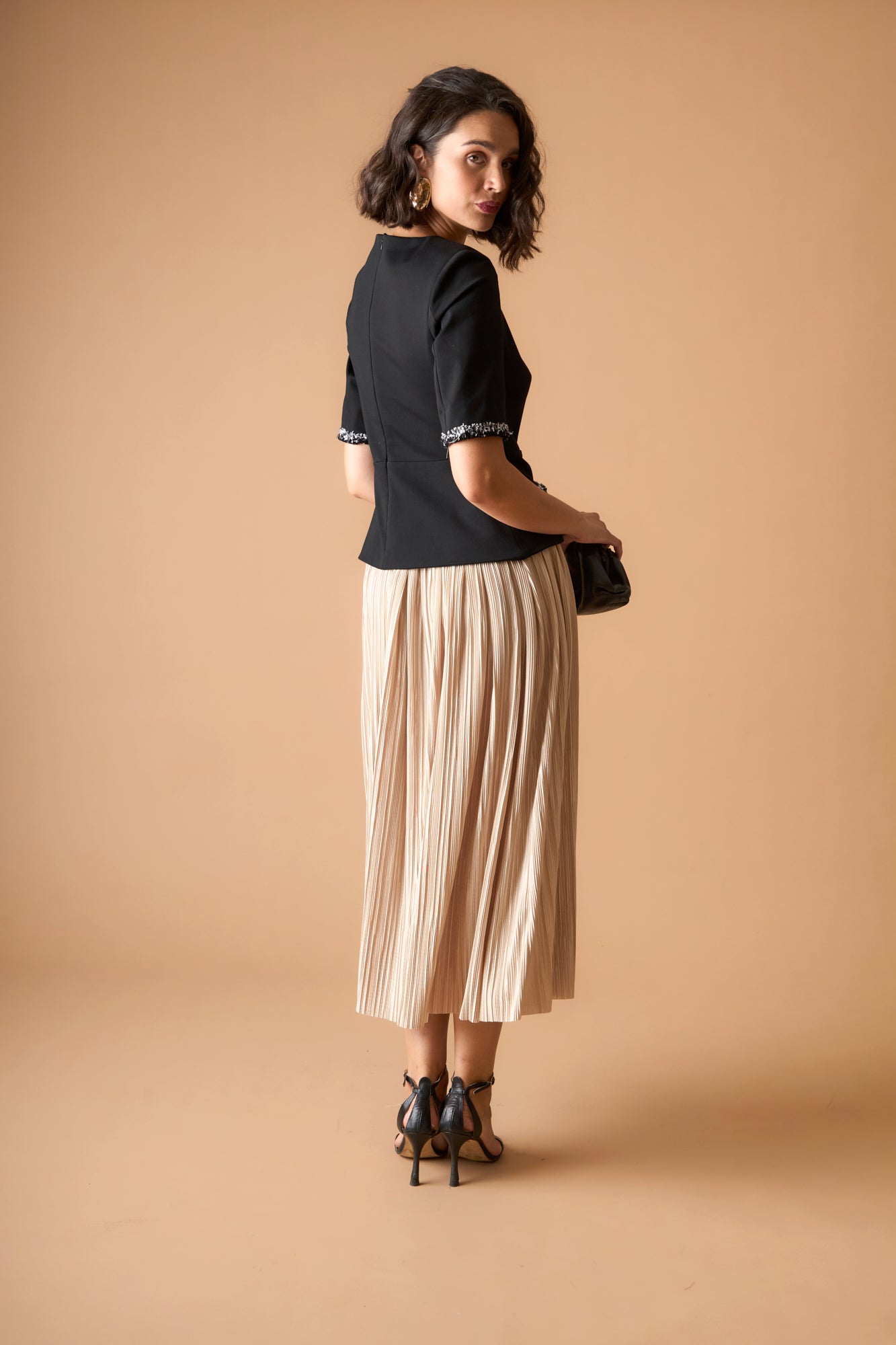VESTIDO HADARANEGRO/BEIGE 