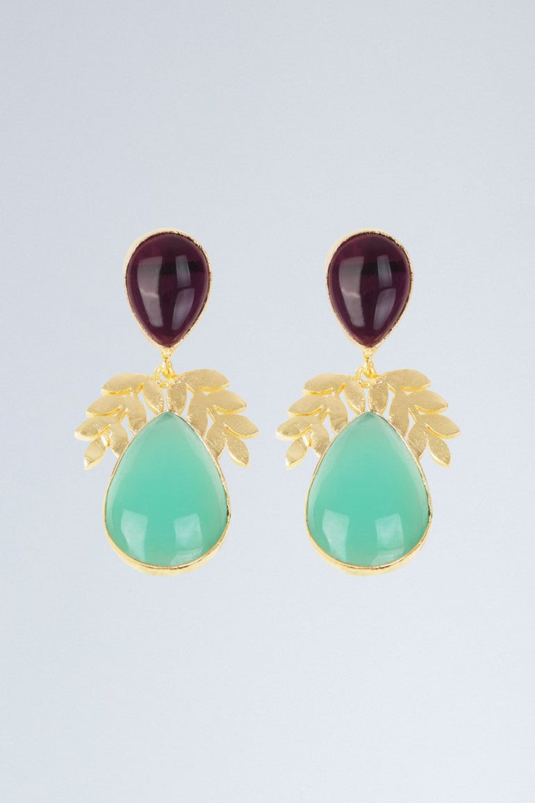 PENDIENTES TULIAAGUAMARINA 