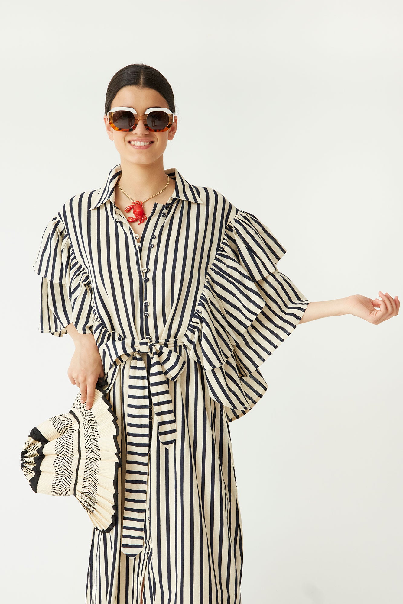 VESTIDO JUAN BEIGE/NEGRO