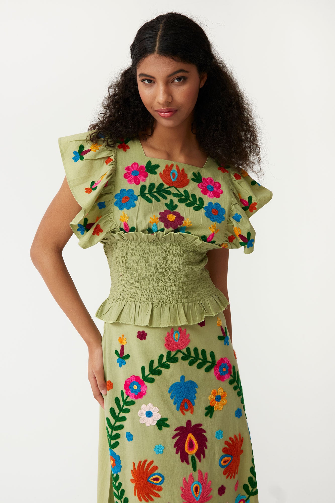 CONJUNTO BLANCA VERDE