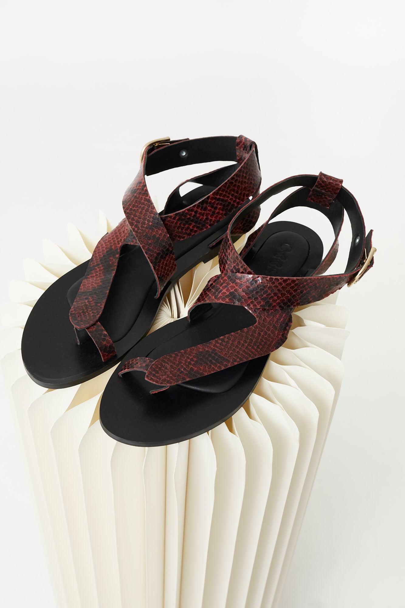SANDALIAS SNAKE BURDEOS