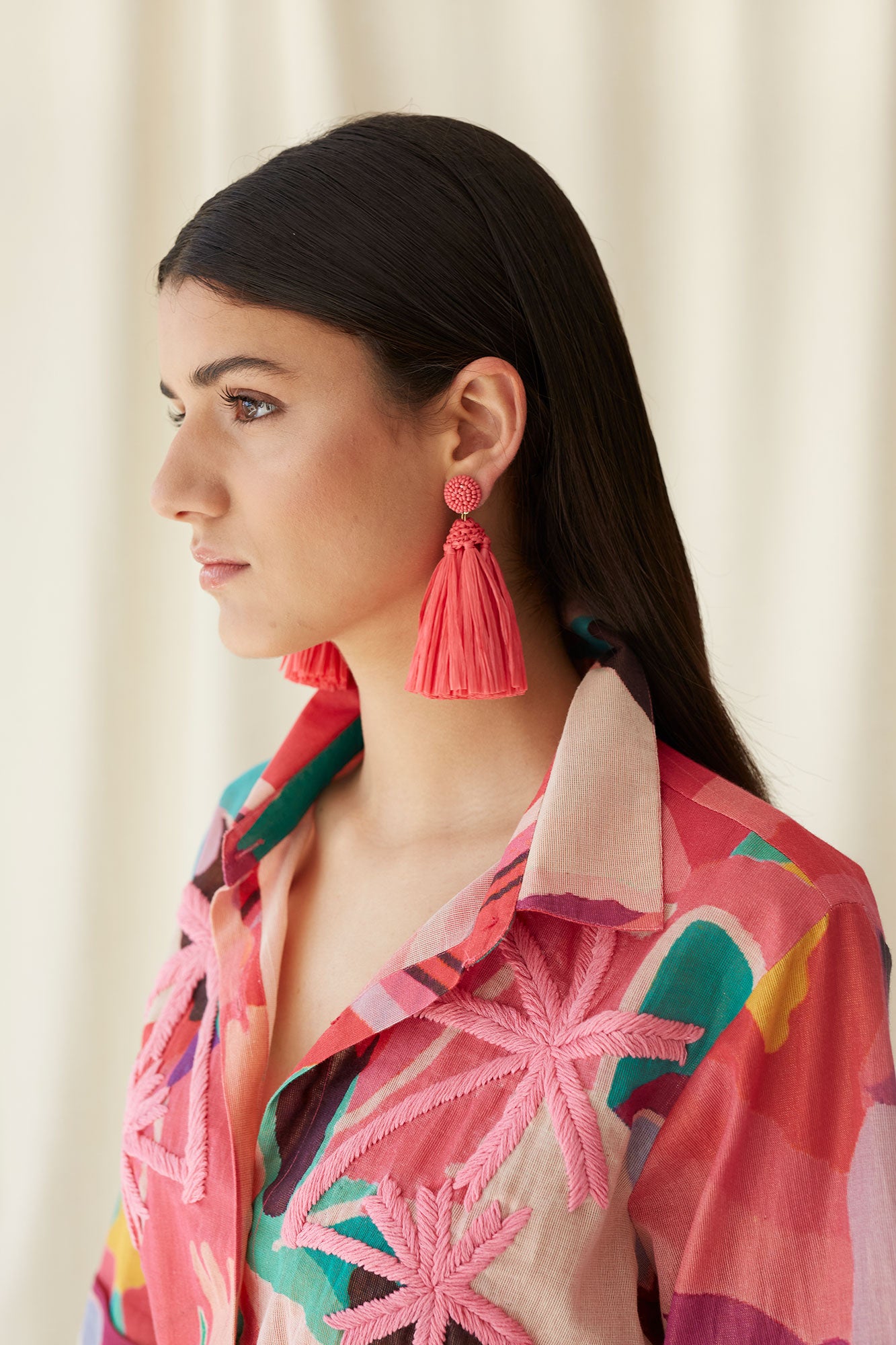 PENDIENTES BORLINA ROSA