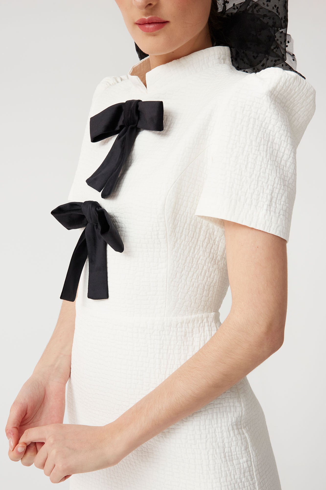 WHITE BOW DRESS