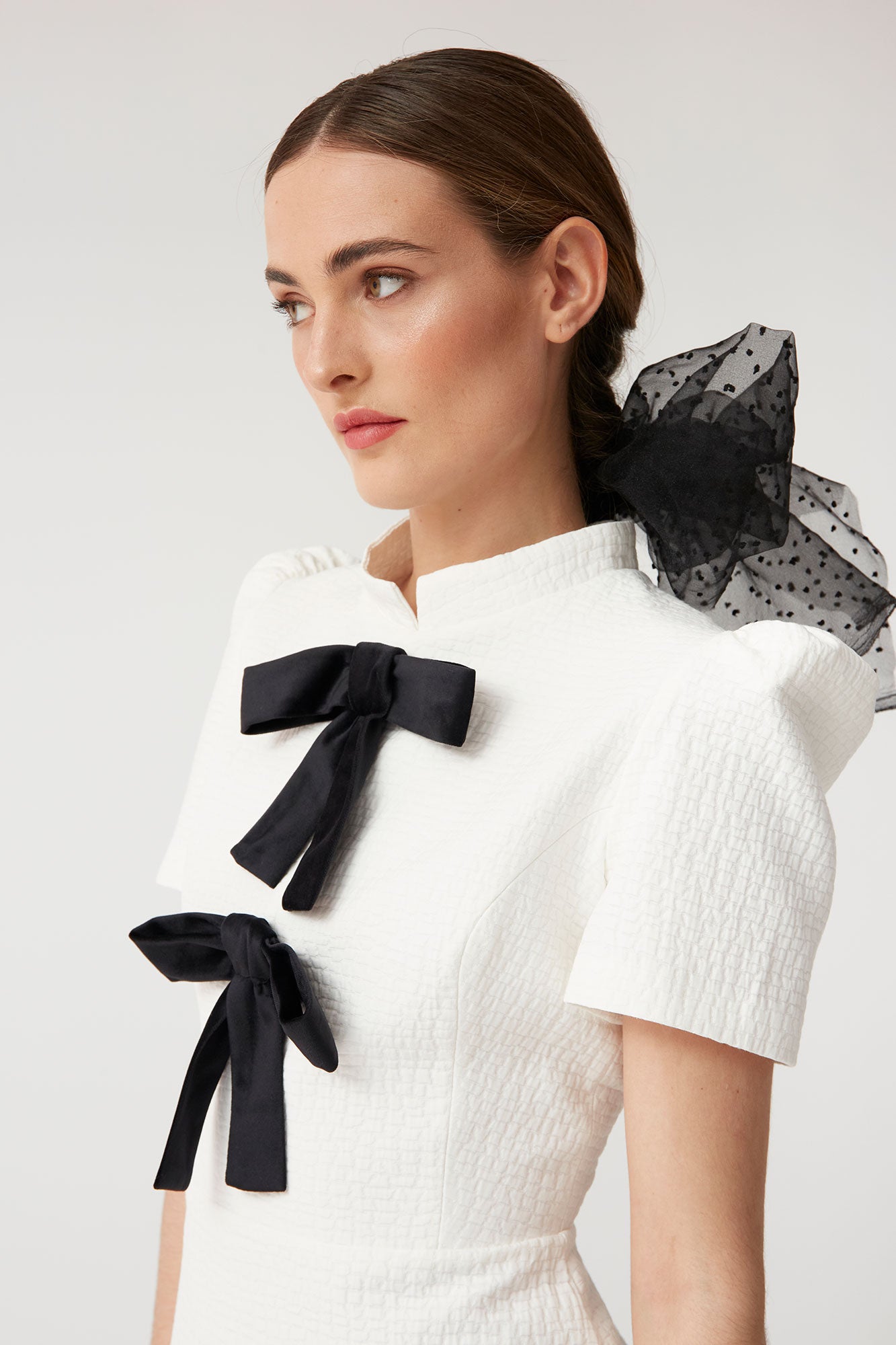 WHITE BOW DRESS