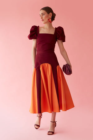 IRIS BURGUNDY SKIRT