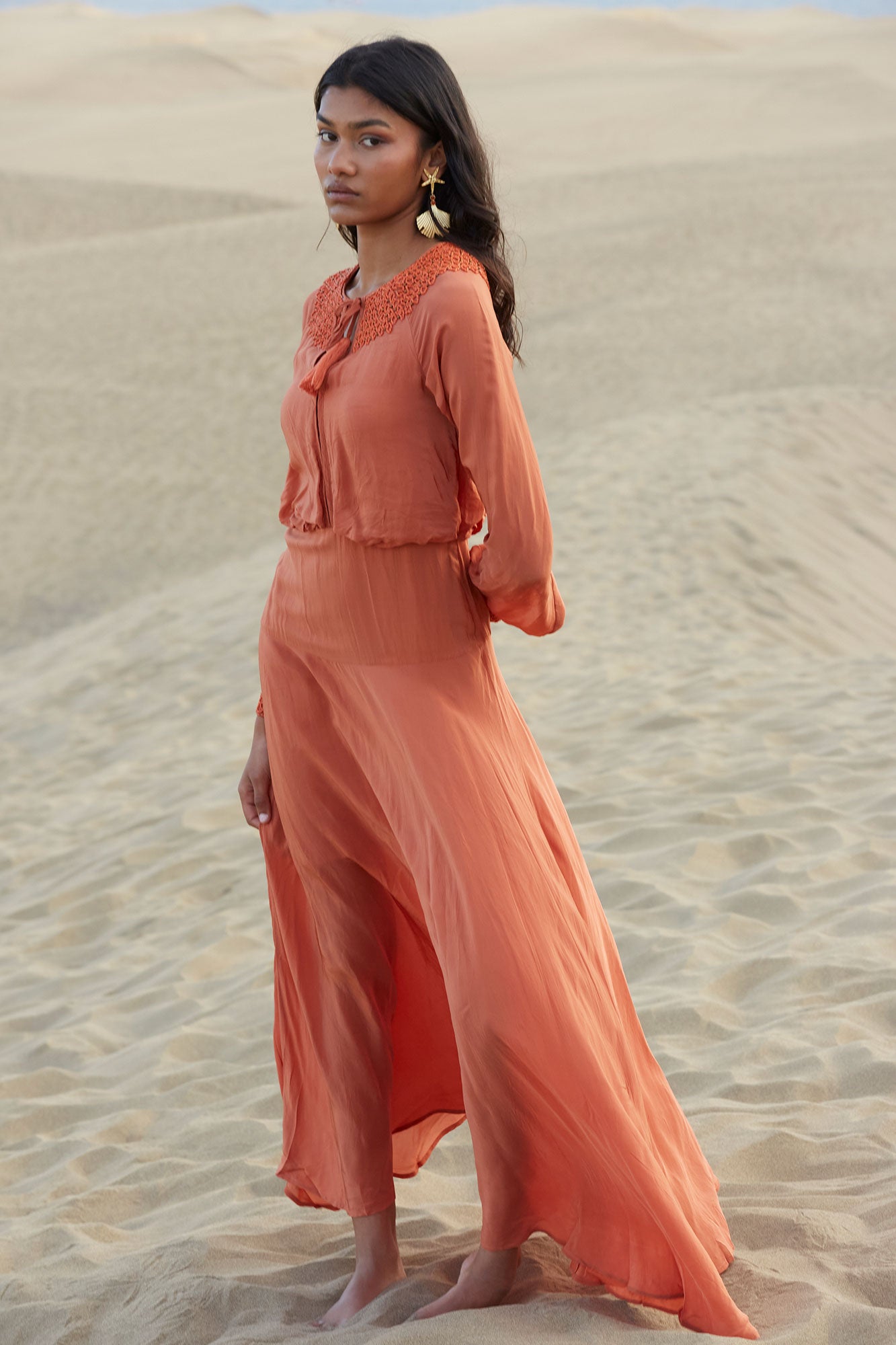 VESTIDO CORINA TERRACOTA
