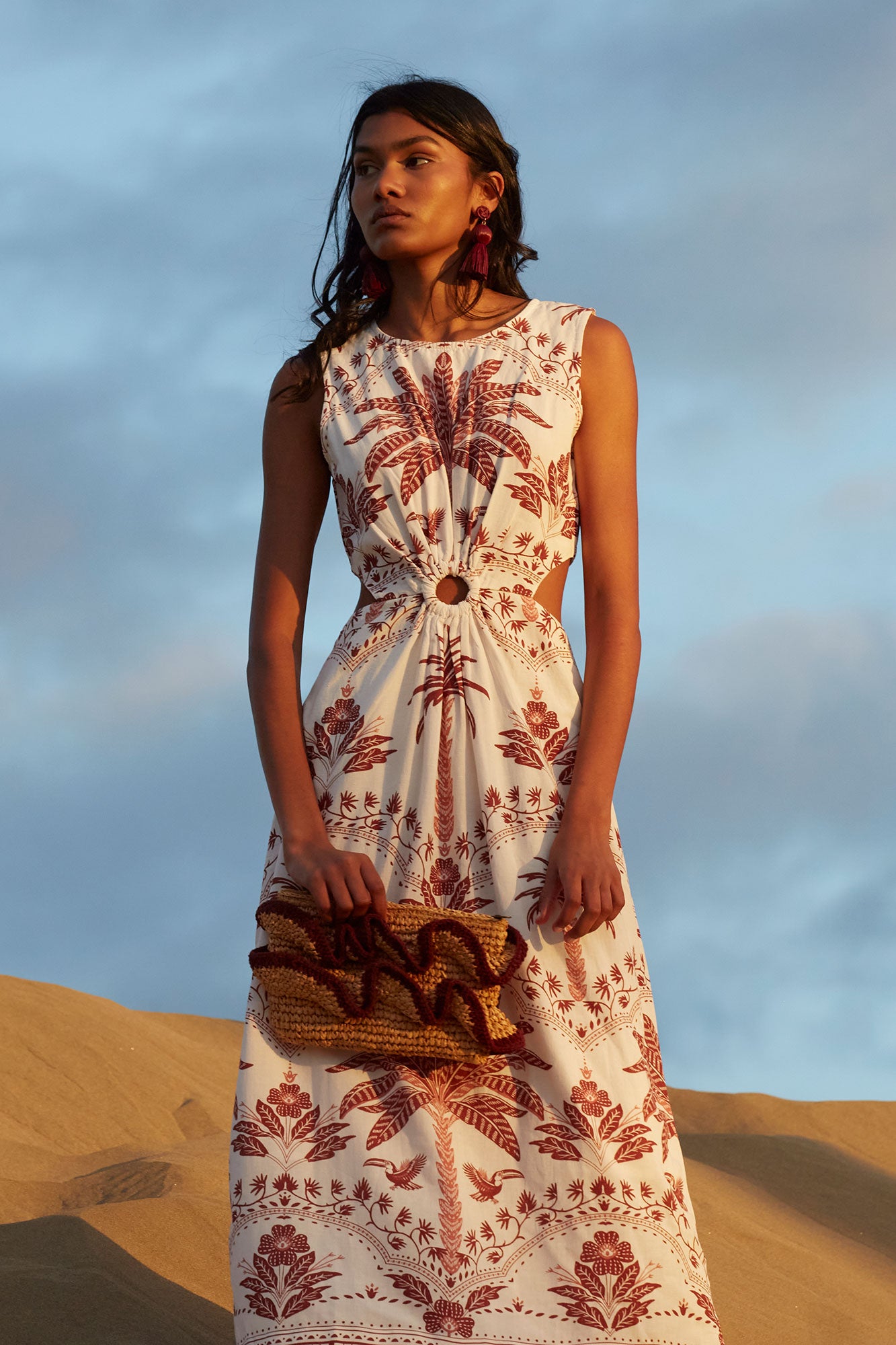 VESTIDO PALMITO BURDEOS