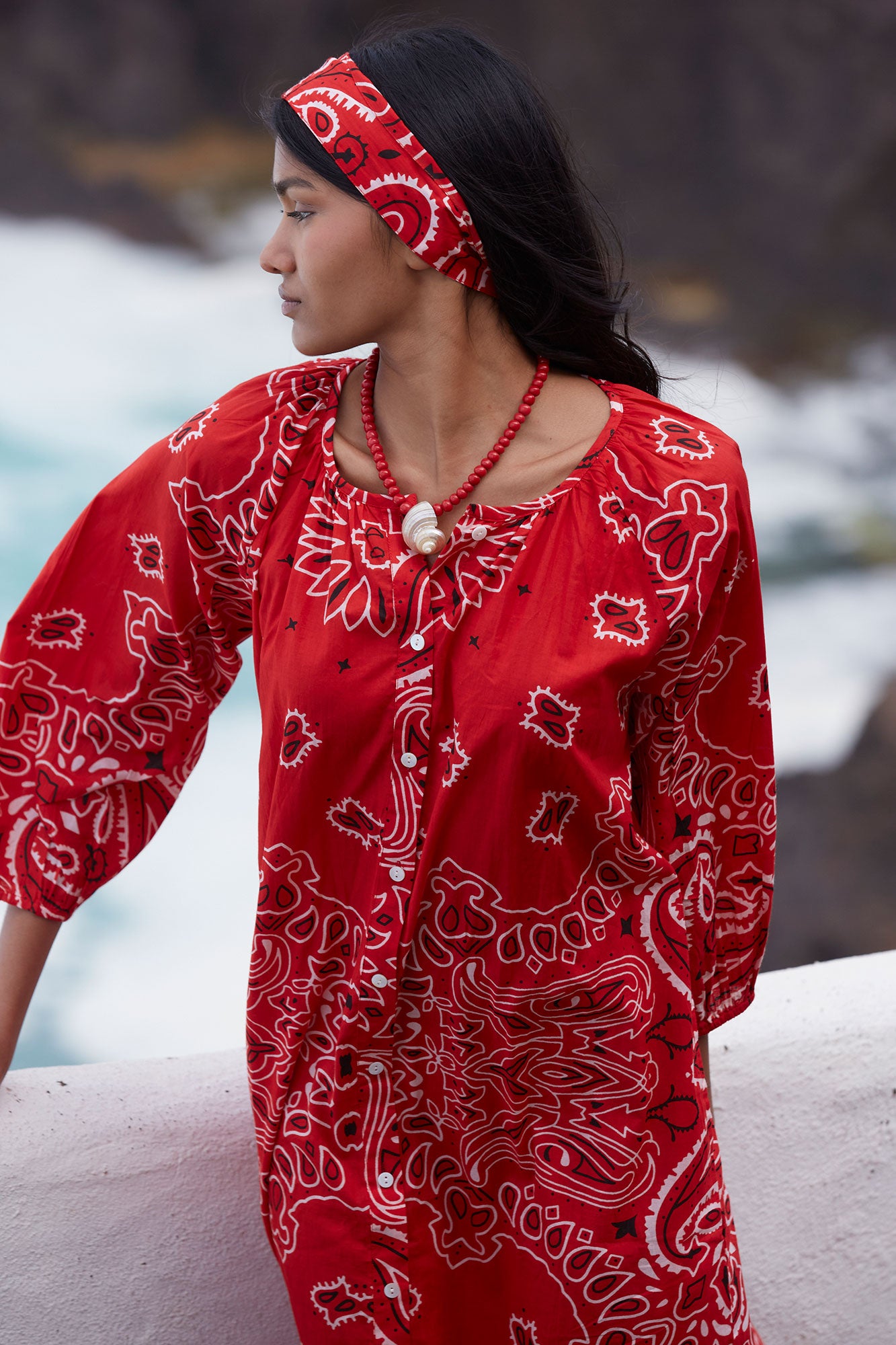 RED BANDANA DRESS