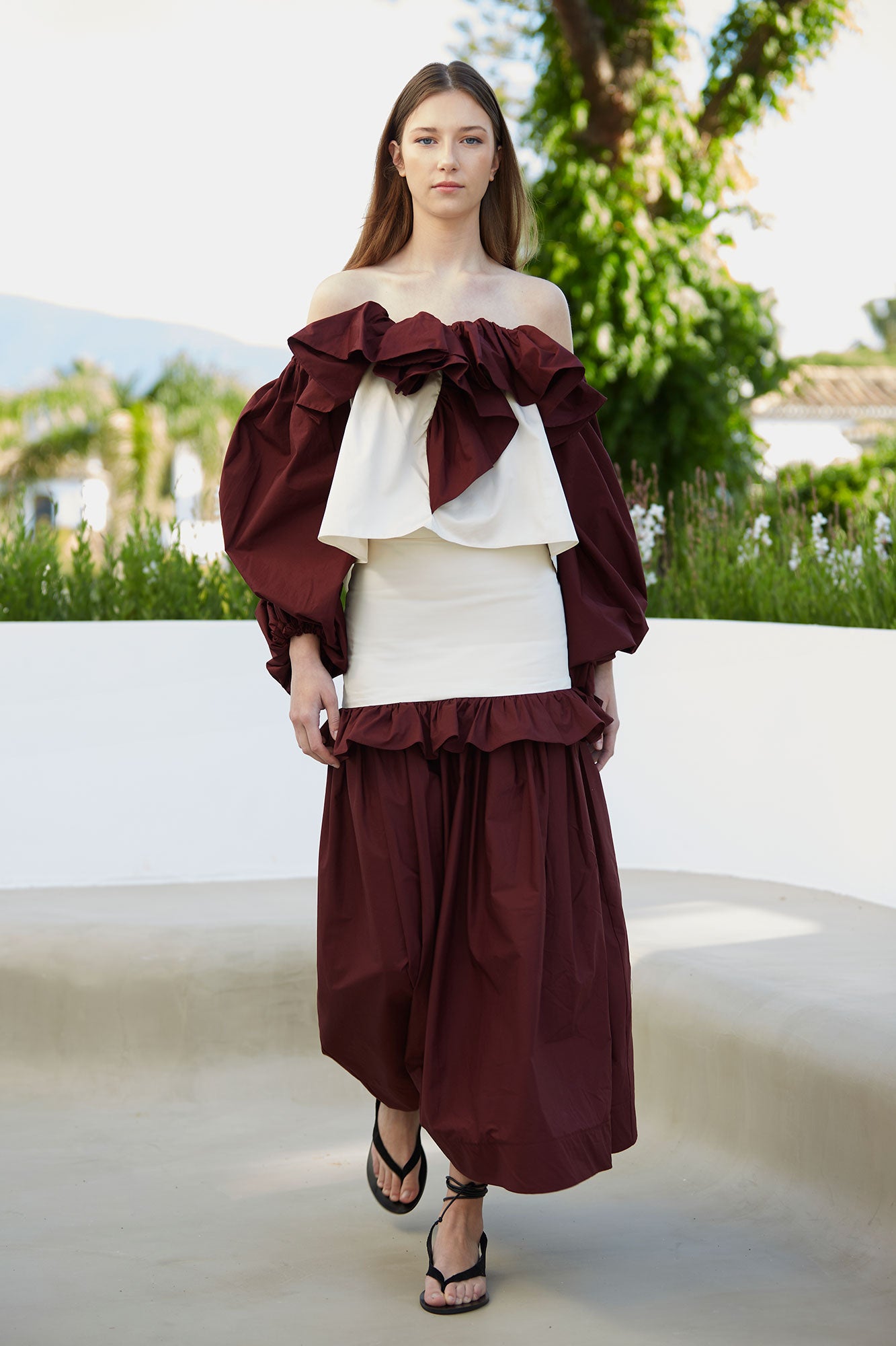 SKIRT ST.027 BURGUNDY