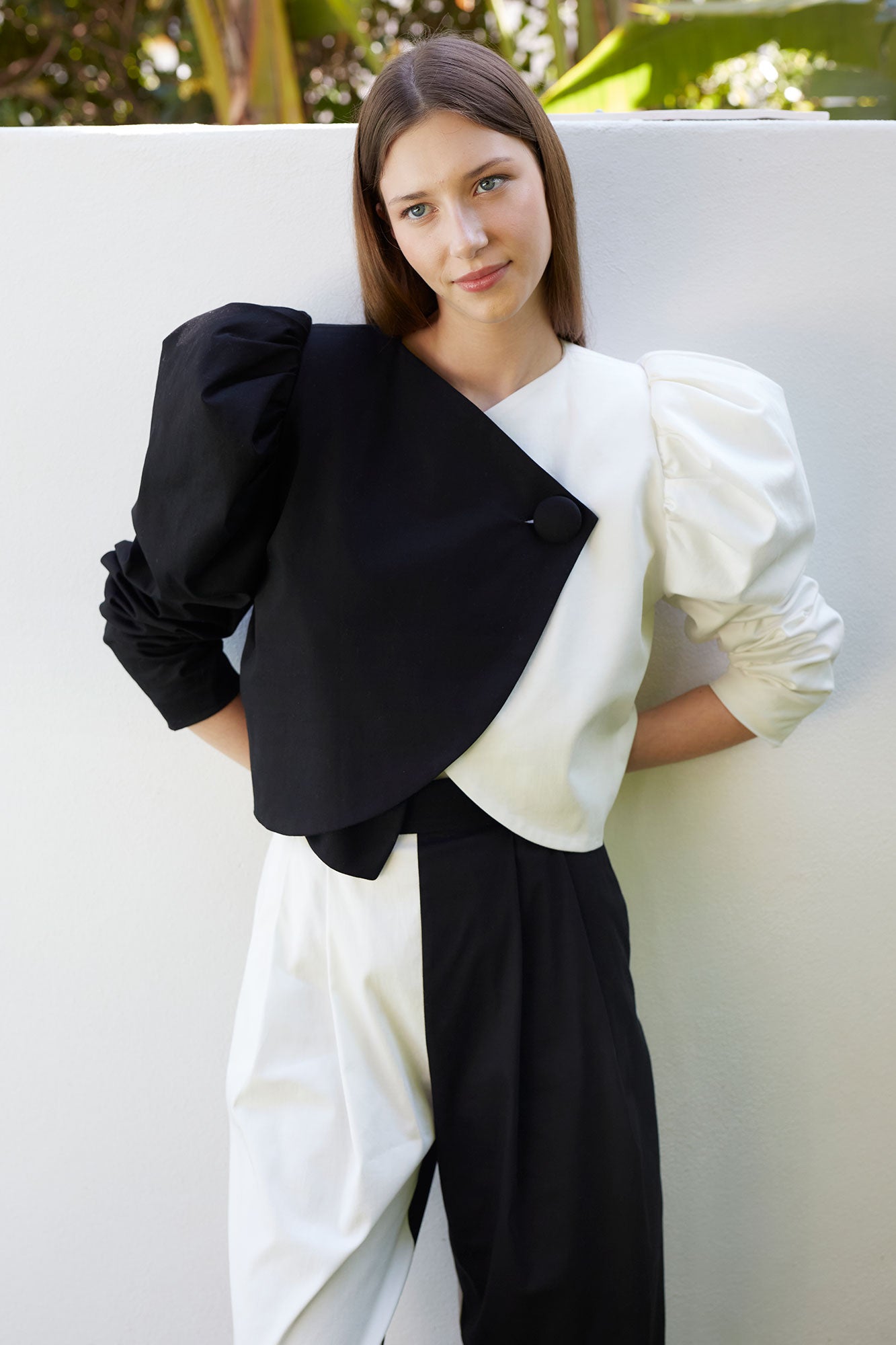 PANTALON ST.028 BLANC/NOIR