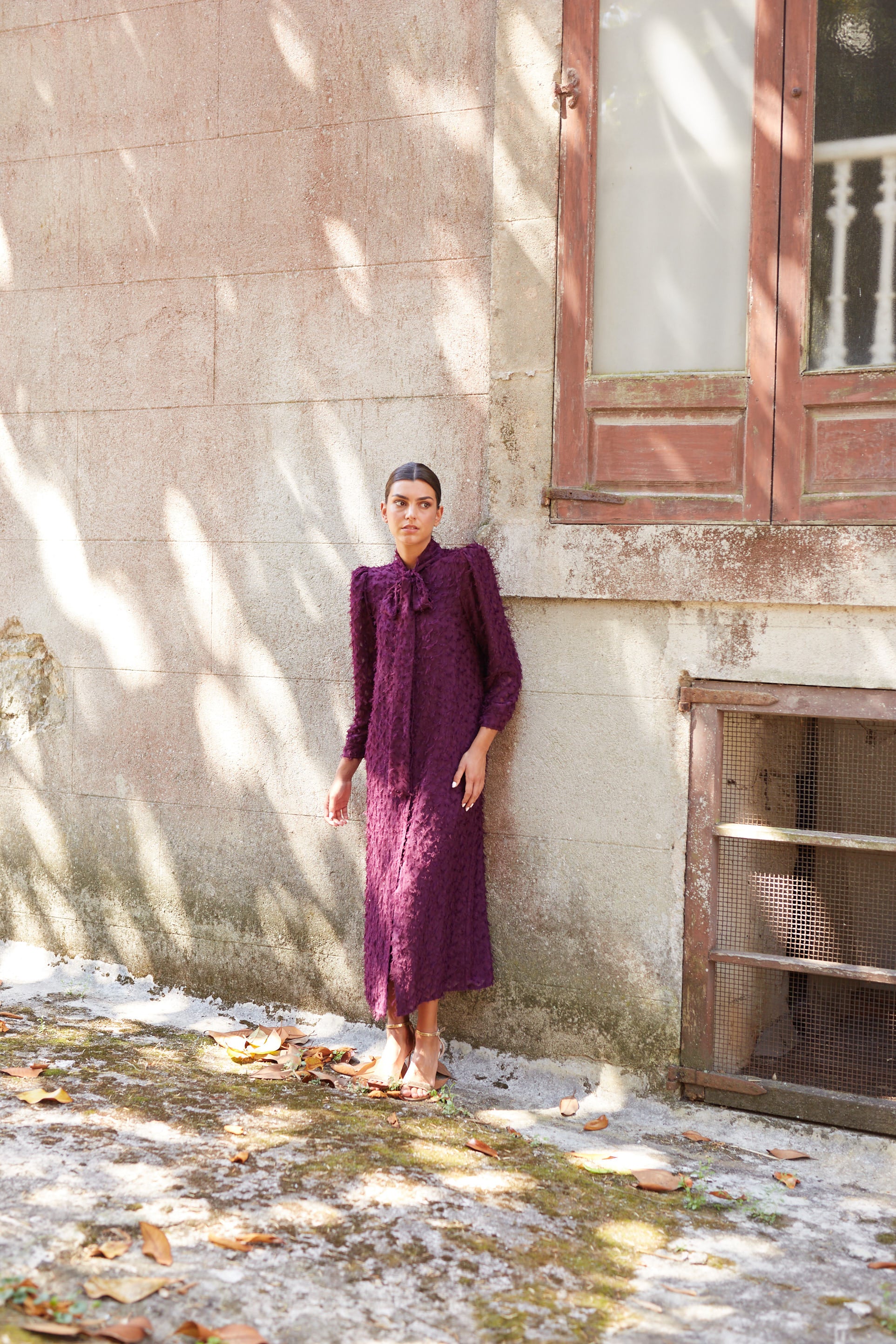 JANICE BURGUNDY DRESS
