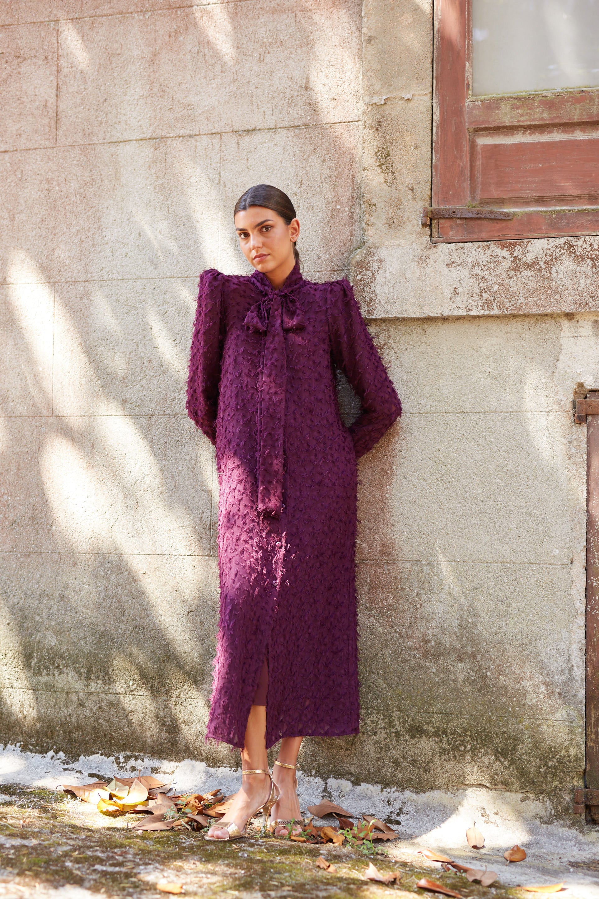 JANICE BURGUNDY DRESS