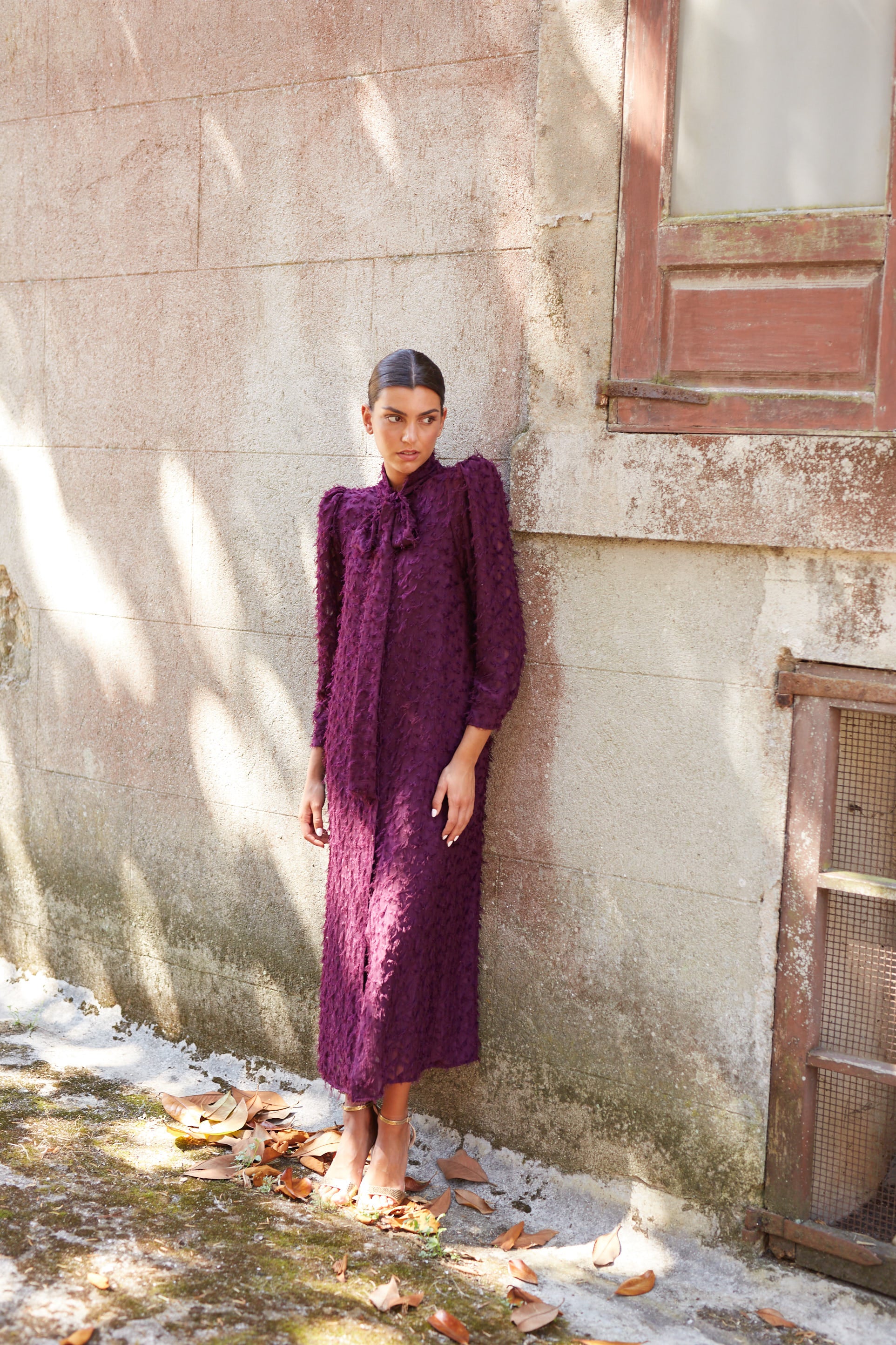 JANICE BURGUNDY DRESS