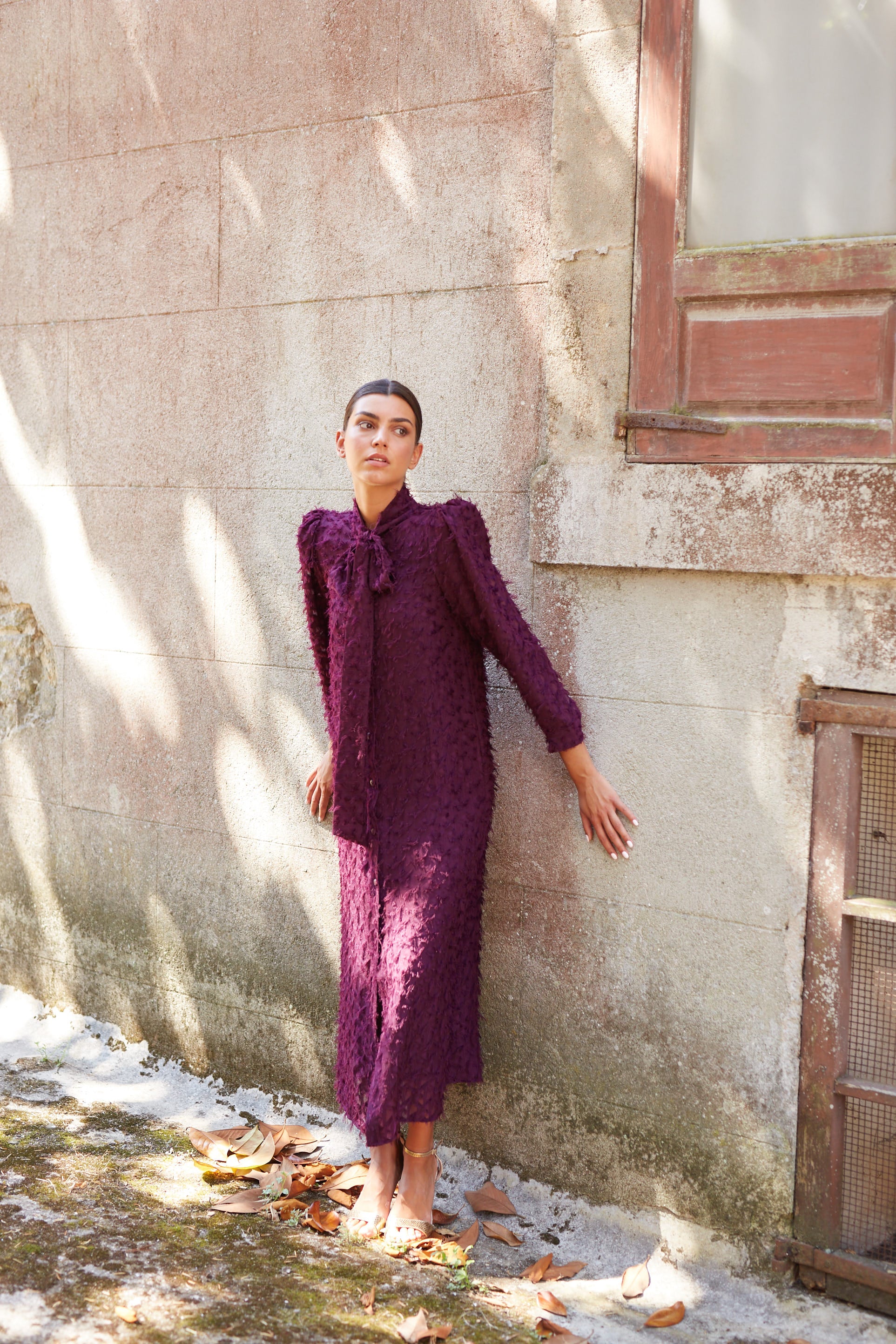 JANICE BURGUNDY DRESS