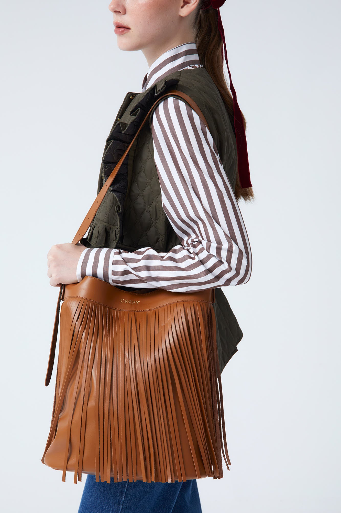 CAMEL FRINGE BAG