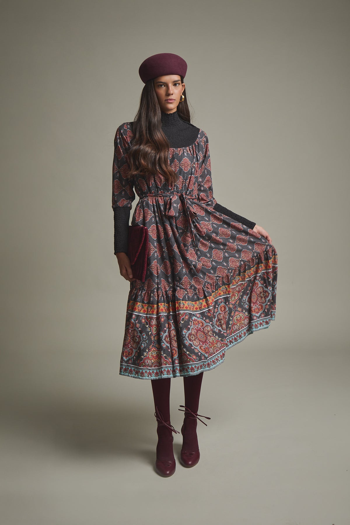 VESTIDO CIELA MARRON