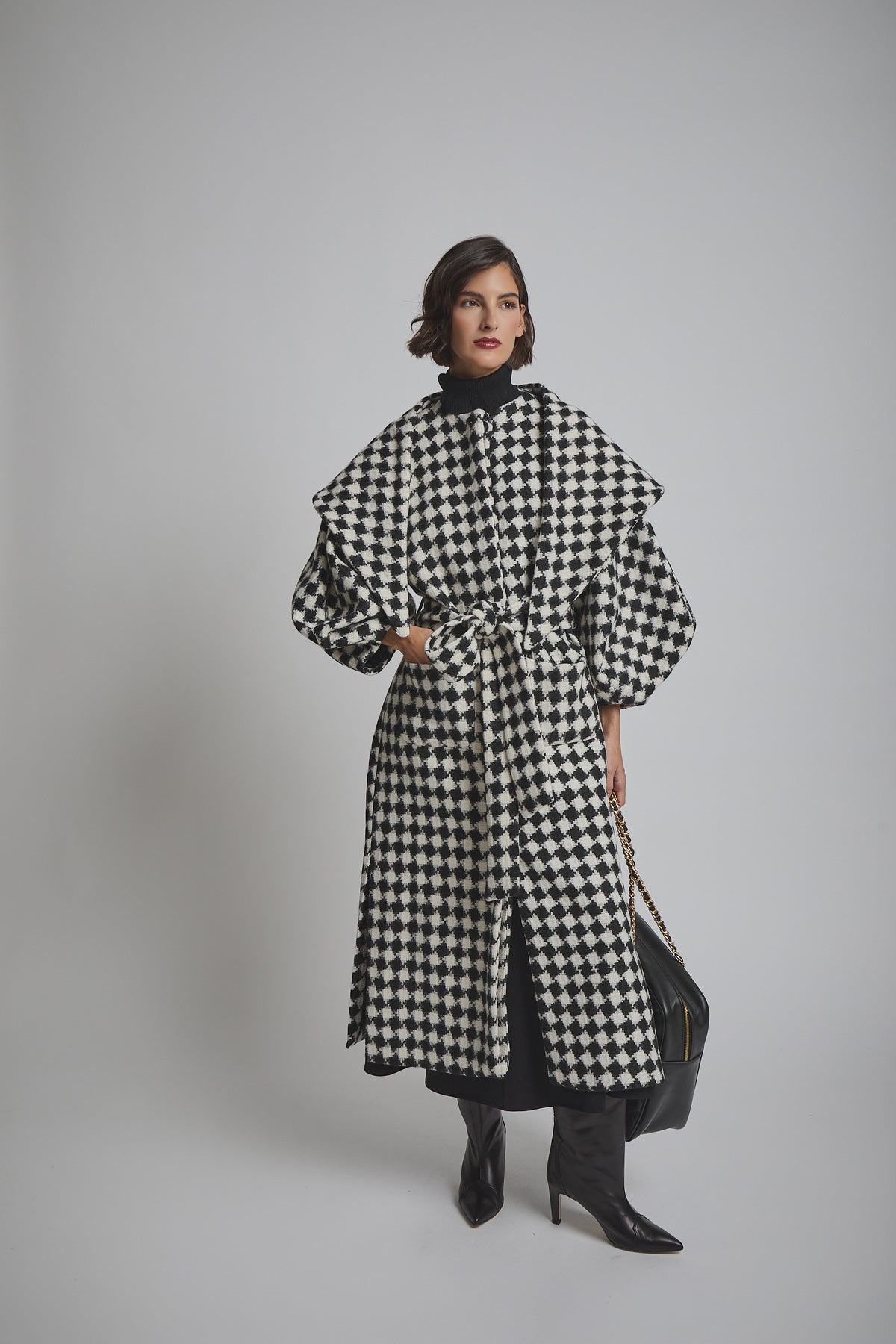SIENA COAT WHITE/BLACK
