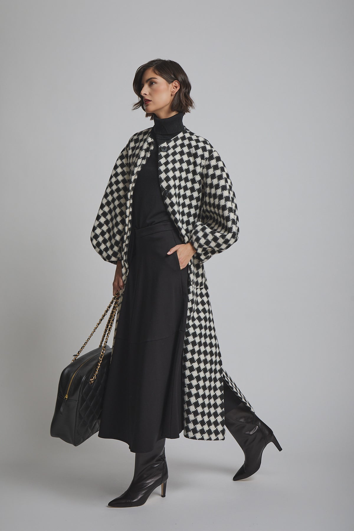 SIENA COAT WHITE/BLACK