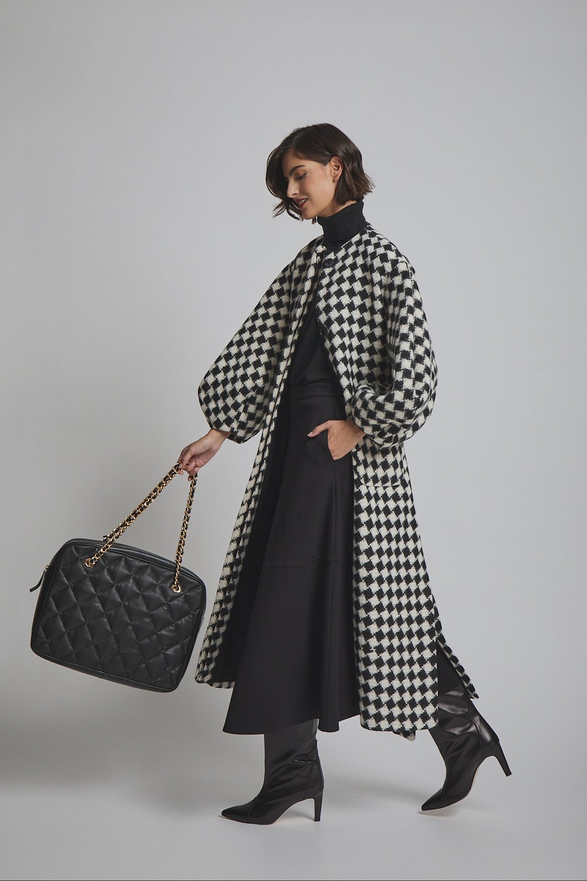 SIENA COAT WHITE/BLACK