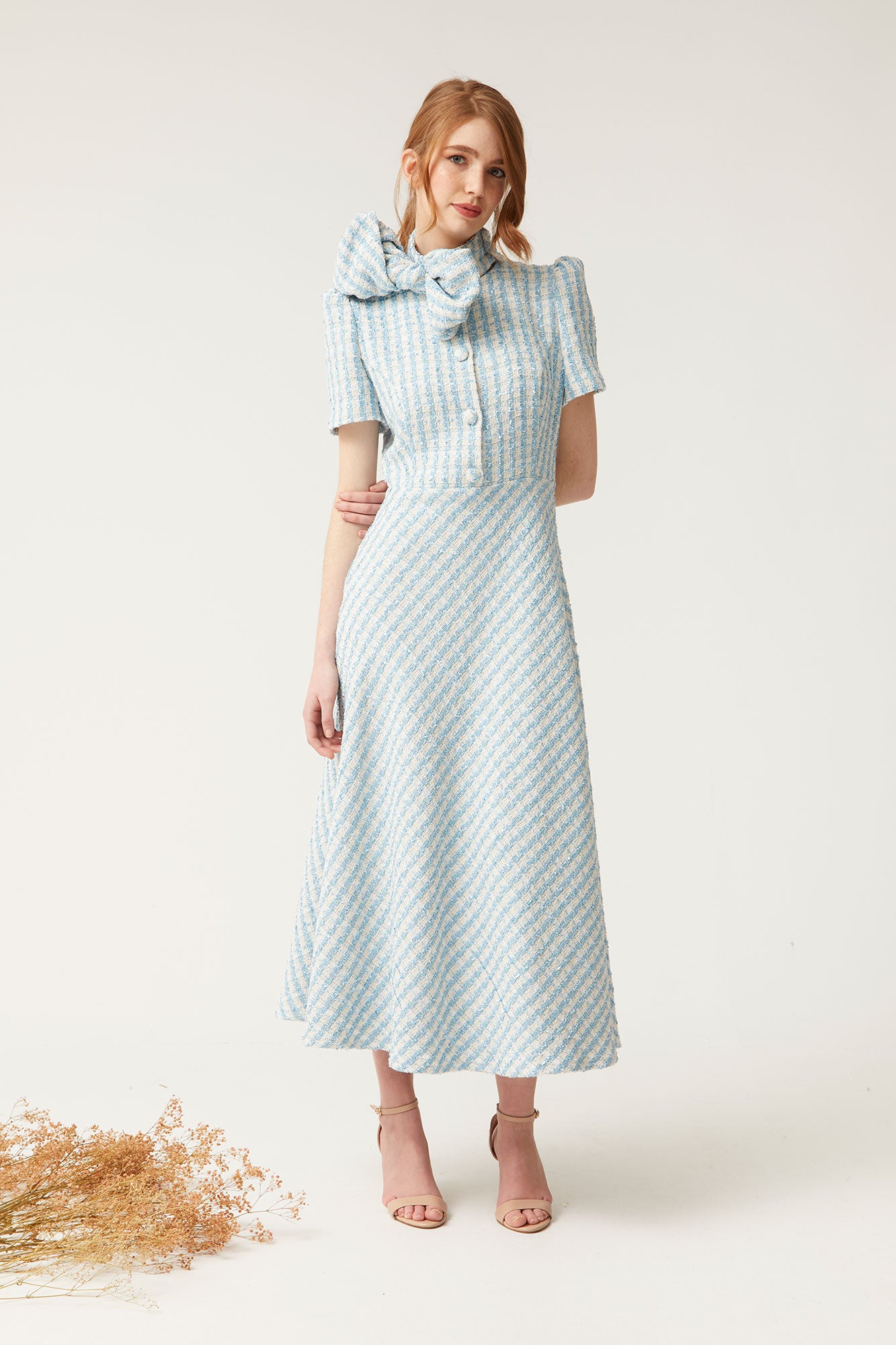 LOLA BLUE CHECKS DRESS