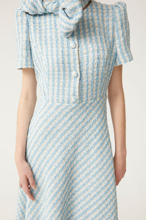 ROBE À CARREAUX BLEUE LOLA