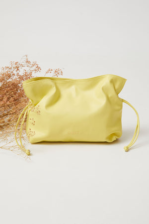 LEMON LEATHER SACK BAG