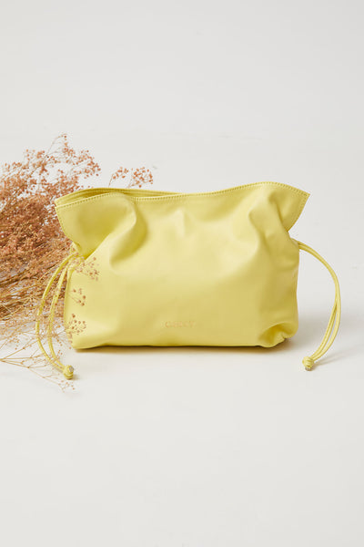 LEMON LEATHER SACK BAG