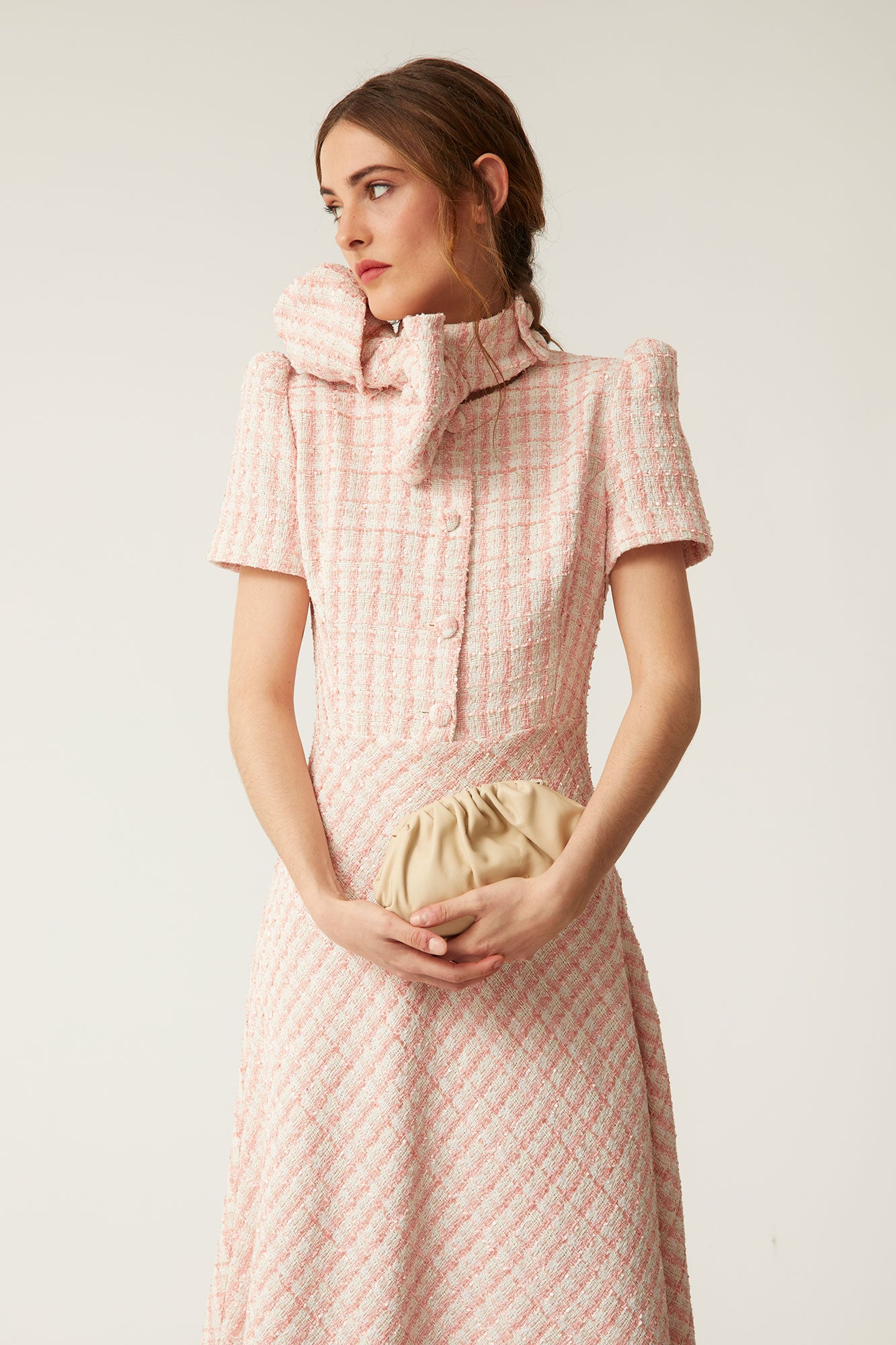 ROBE LOLA À CARREAUX ROSE