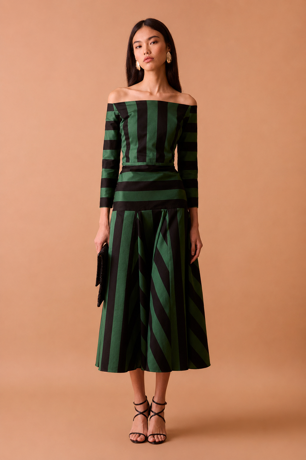 NOLAN BLACK/GREEN DRESS