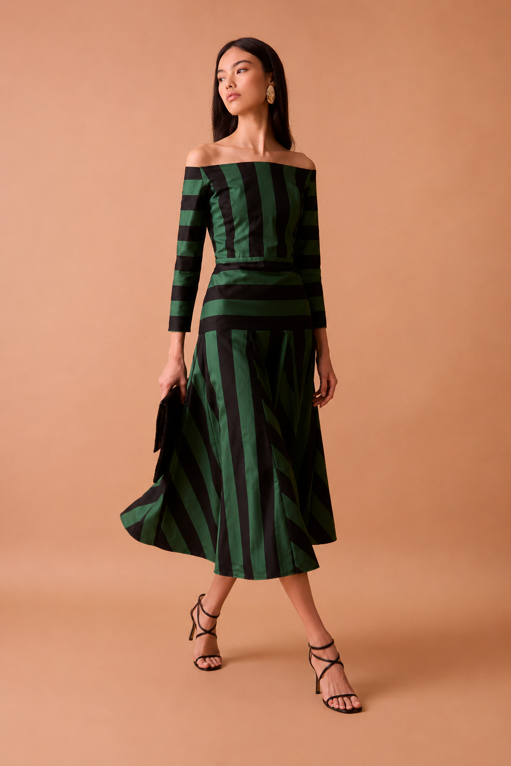 NOLAN BLACK/GREEN DRESS
