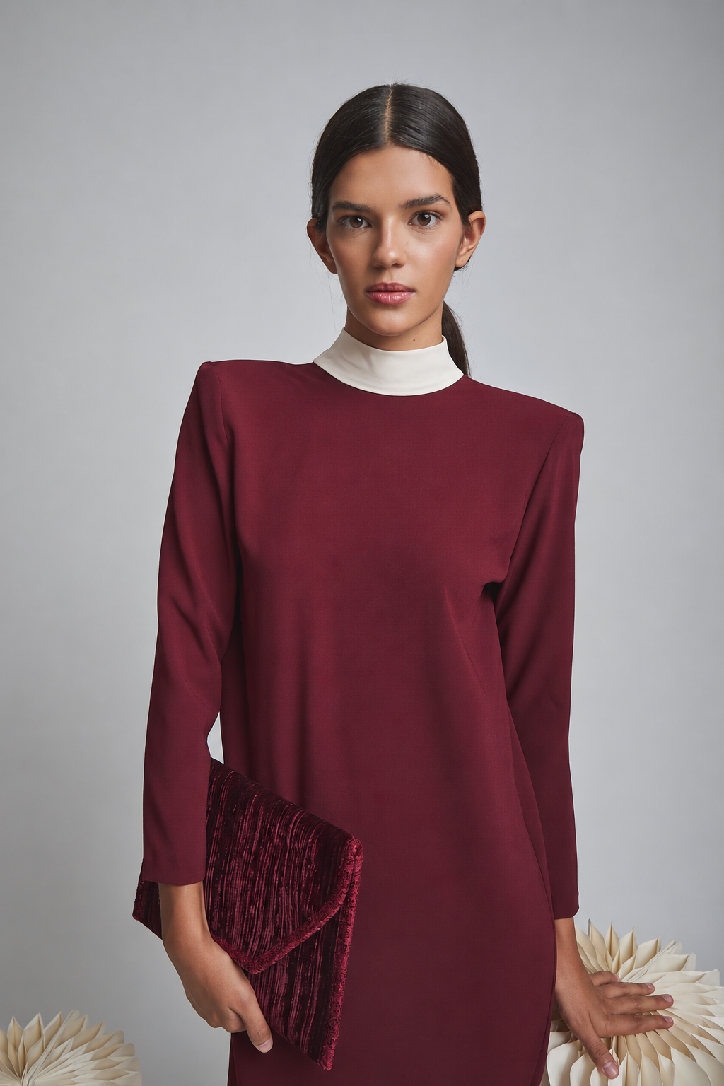 ANAHERA BURGUNDY DRESS