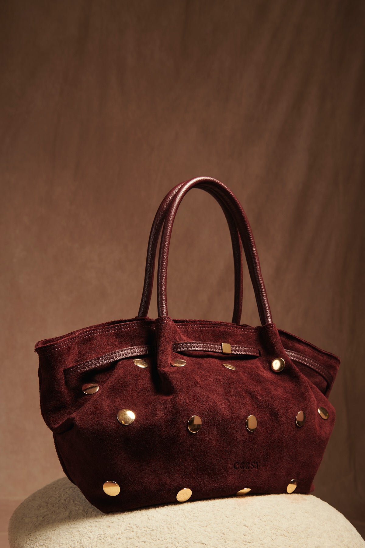 BOLSO SHOPPERTACHAS BURDEOS