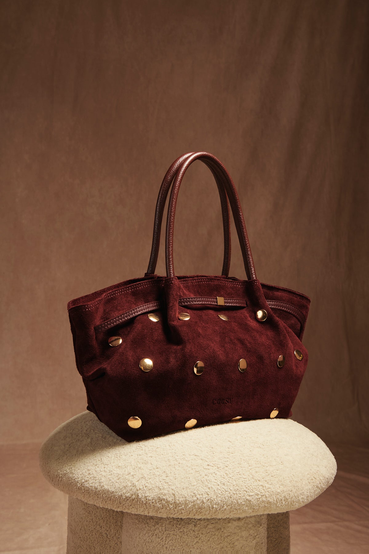 BOLSO SHOPPERTACHAS BURDEOS