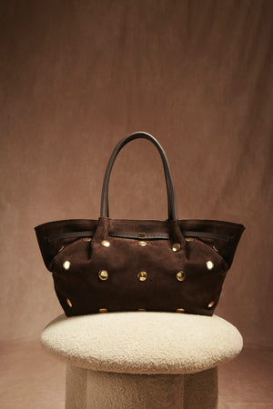 BOLSO SHOPPERTACHAS MARRON