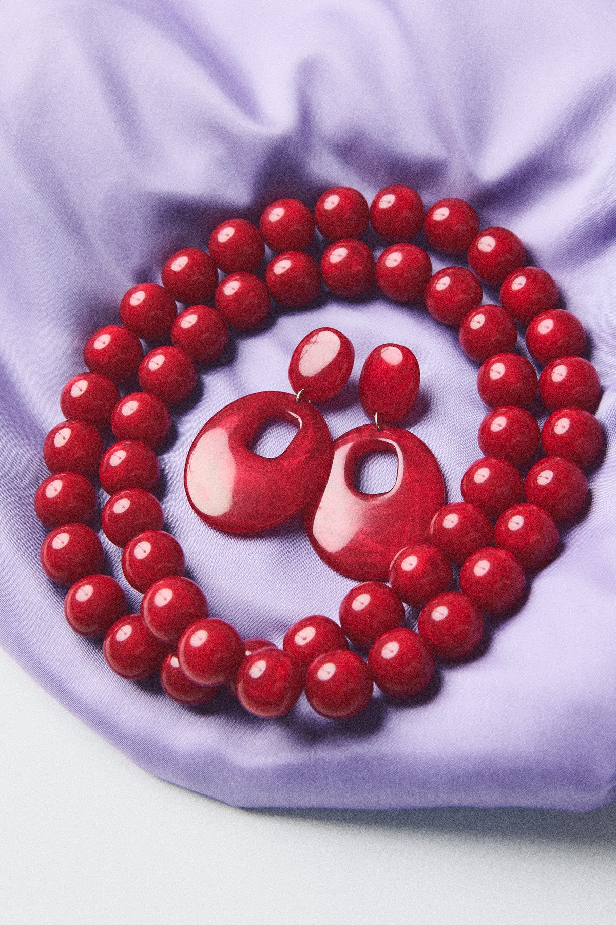 PENDIENTES AURORA ROJO