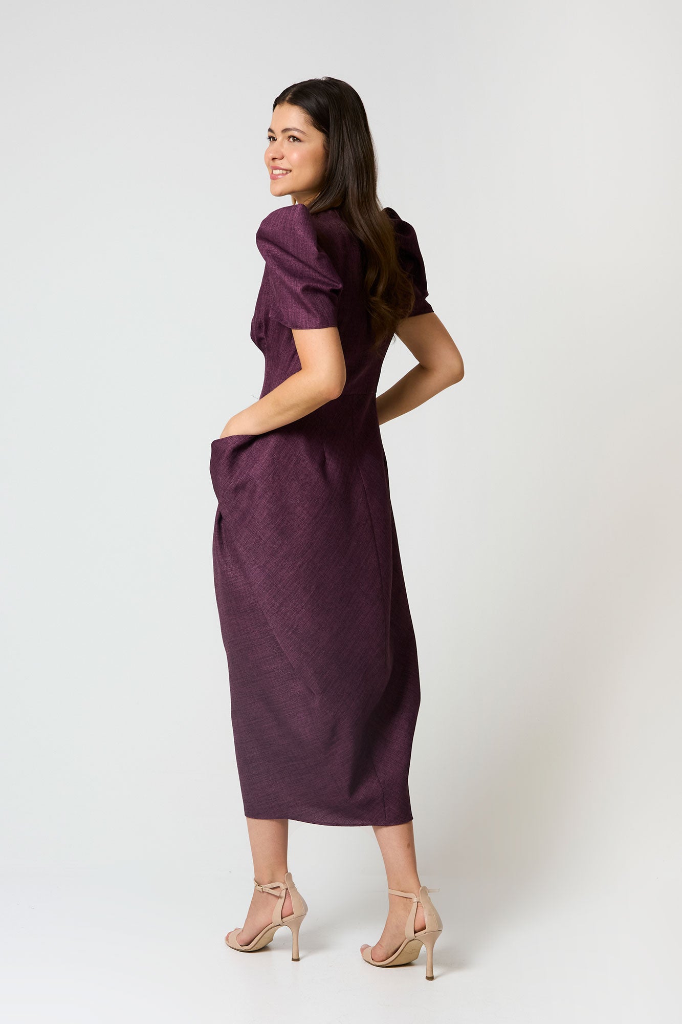 VESTIDO TRIANA BERENJENA