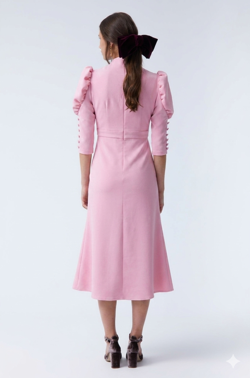 VESTIDO ROMANA ROSA CLARO