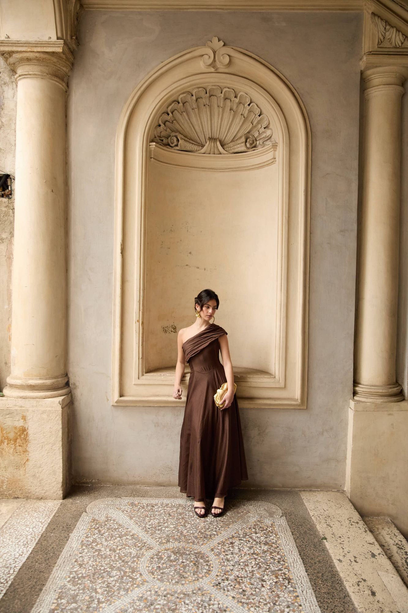 VESTIDO GINEBRA MARRON